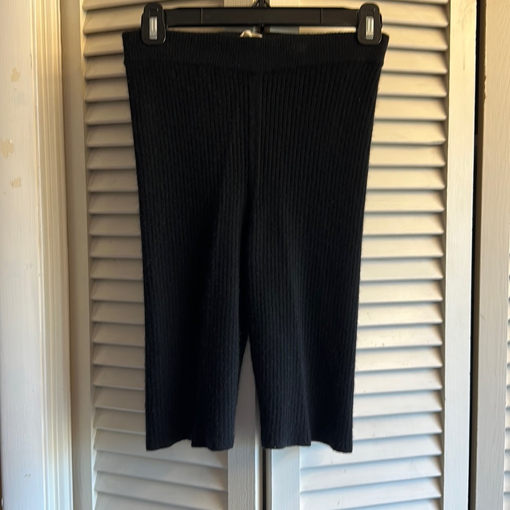 Loulou studio black cashmere ribbed biker shorts